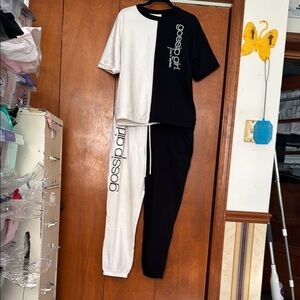 Gossip Girl Black and White Jumpsuit H-16